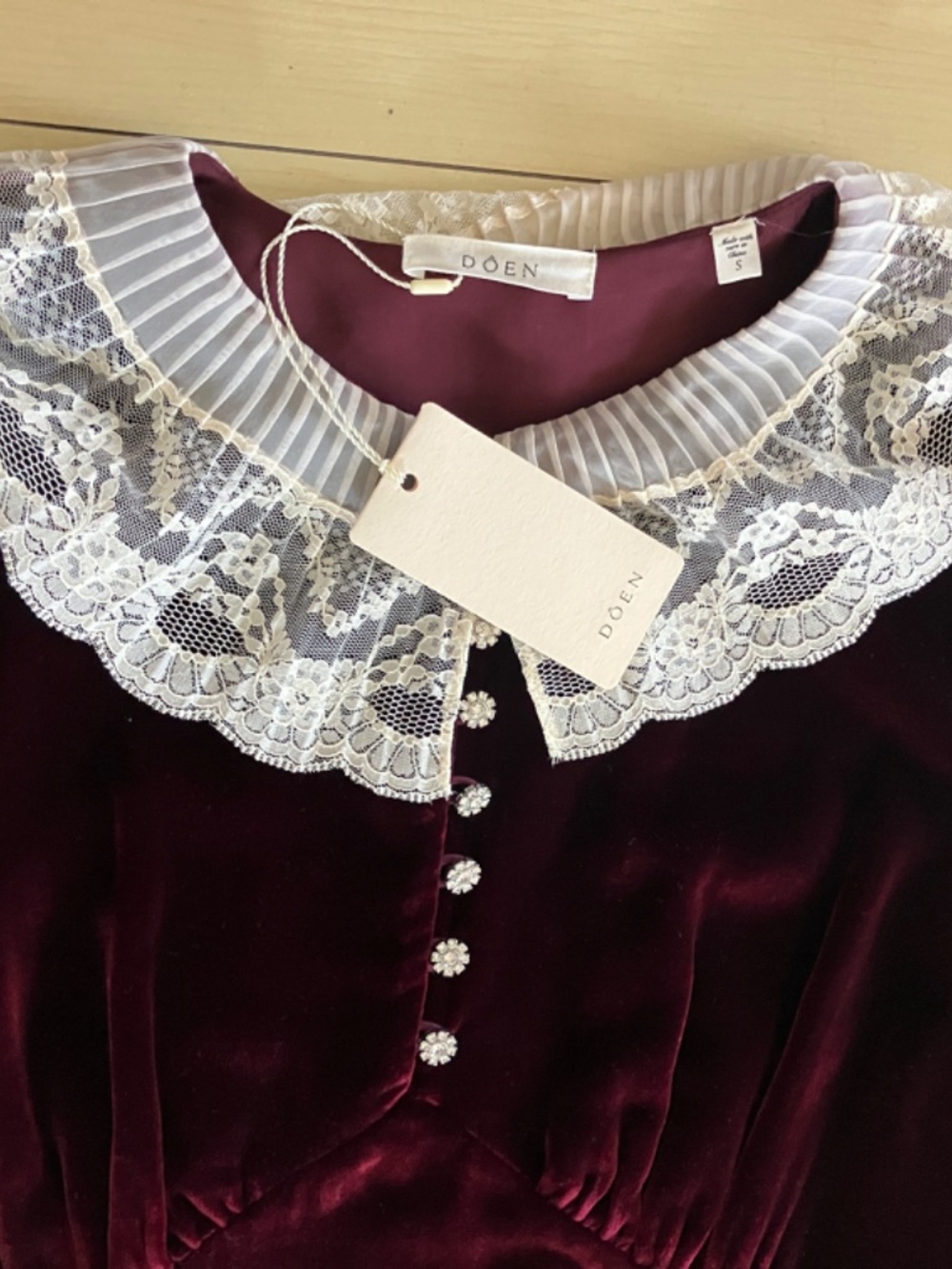 DÔEN LISBETH DRESS -- VINO ROSSO - Picture 6 of 6